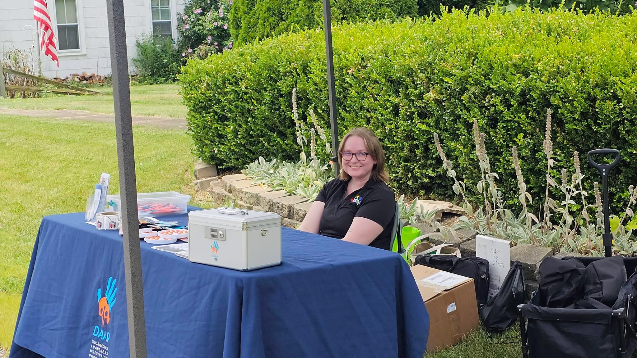 DAAP outreach table at a Morrow County community event.